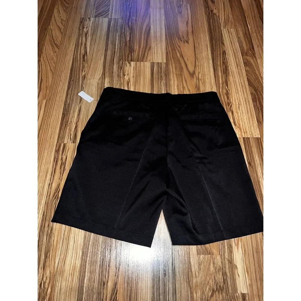 NEW Amazon Essentials Casual Shorts Men's Sz 34 Black Poly Stretch FLEX WAIST‎